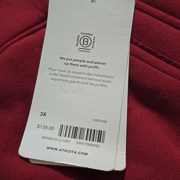 Athleta‎ Altitude Jogger in Polartec Power Stretch Decadent Red PLUS SIZE 3X NEW - Picture 13 of 16